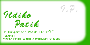 ildiko patik business card